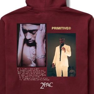 Primitive Skate Tupac Voice Hood Sweatshirt NWT